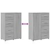 vidaXL Sideboards 2 Stk. Grau Sonoma 60x31x84 cm Holzwerkstoff