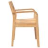 vidaXL Esszimmerstühle 2 Stk. Natur Massivholz Gummibaum