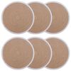 vidaXL Jute Platzsets 6 pcs Nat&uuml;rlich und Wei&szlig; &Oslash; 30 cm 100% Tossa Jute