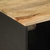 vidaXL Couchtisch Schwarz 80x50x40 cm Raues Mangoholz