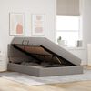 vidaXL Bett mit Stauraum und LED mit Matratze Taupe 140 x 200 cm Stoff