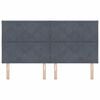 vidaXL Kopfteil mit Kopfteil Dunkelgrau 180 cm Samt