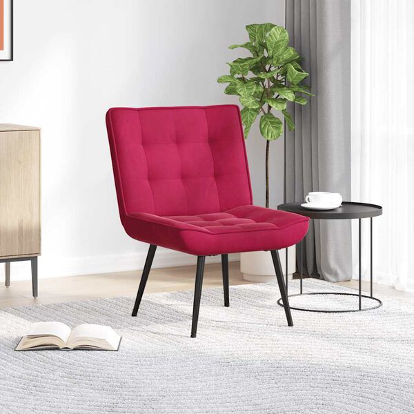 vidaXL Relaxsessel Weinrot 64x74x84 cm Samt