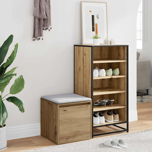 vidaXL Schubladenbox Artisan Eichen-Optik 40,5x40x40 cm Holzwerkstoff