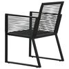 vidaXL 7-tlg. Garten-Essgruppe PVC Rattan Schwarz