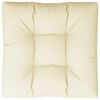 vidaXL Palettenkissen Creme 70x70x12 cm Stoff