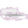 vidaXL Bettrahmen mit Kopfteil Wei&szlig; 200 x 200 cm Massives Kiefernholz