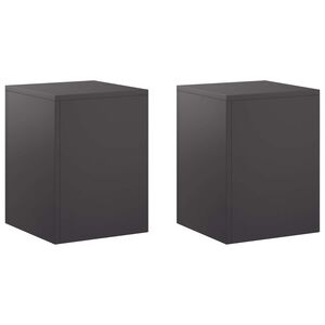 vidaXL Pflanzenst&auml;nder 2 pcs Schwarz 30 x 30 x 40 cm Stahl