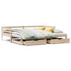 vidaXL Tagesbett Ausziehbar mit Schubladen ohne Matratze 90x200 cm