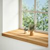 vidaXL Fensterb&auml;nke 2 Stk. Hellbraun 80x40x2 cm Massivholz Eiche