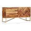 vidaXL Sideboard 118x30x60 cm Massivholz Akazie