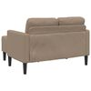 vidaXL 2-Sitzer-Sofa mit Chaiselongue L-Form Cappuccino-Braun 125 cm