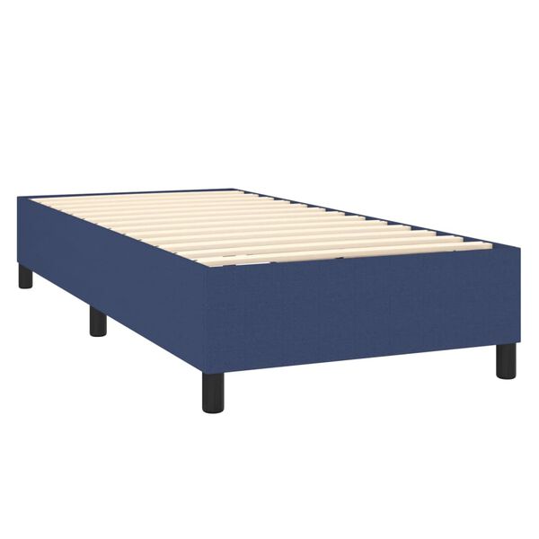 vidaXL Boxspringbettgestell Blau 90x190 cm Stoff