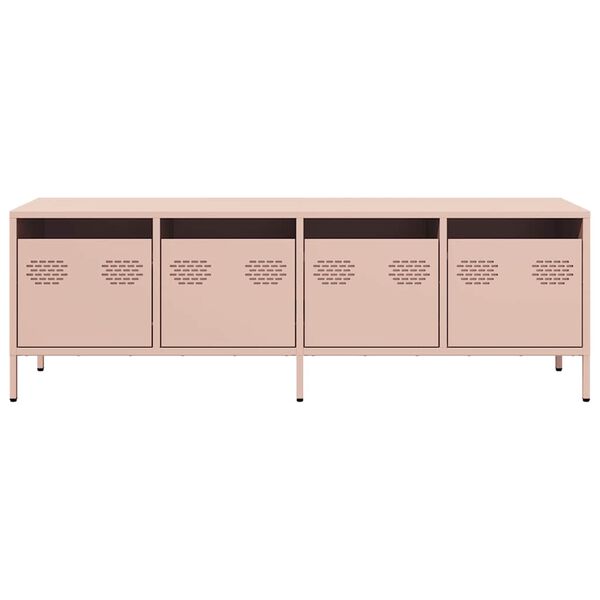 vidaXL TV-Schrank Rosa 135x39x43,5 cm Kaltgewalzter Stahl