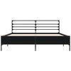 vidaXL Bettgestell Schwarz 160x200 cm Holzwerkstoff und Metall