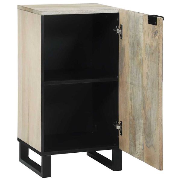 vidaXL Sideboard Wei&szlig; 40 x 33 x 75 cm massives Mangoholz