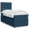 vidaXL Boxspringbett mit Matratze Blau 100x200 cm Samt
