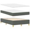 vidaXL Boxspringbett mit Matratze Dunkelgrau 120 x 190 cm Stoff