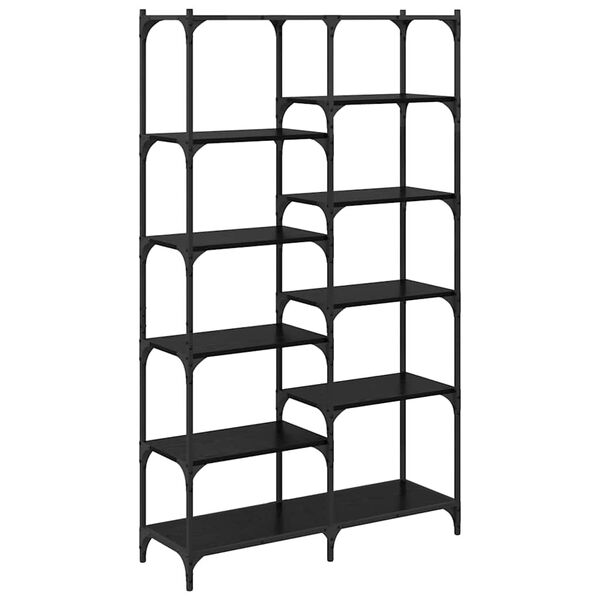 vidaXL Regal Schwarz Eichen-Optik 100 x 32 x 170 cm Holzwerkstoff