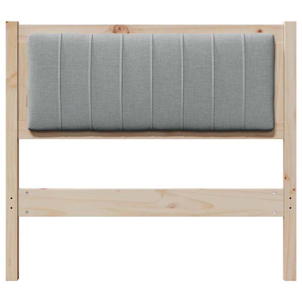 vidaXL Gepolstertes Kopfteil Braun 90 cm Massives Kiefernholz