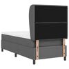 vidaXL Boxspringbett mit Matratze Dunkelgrau 100 x 200 cm Stoff