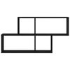 vidaXL Wandregal Schwarz Eichen-Optik 76 x 15 x 53 cm Holzwerkstoff