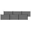 vidaXL Zaunelement 6 pcs WPC und Aluminium Grau