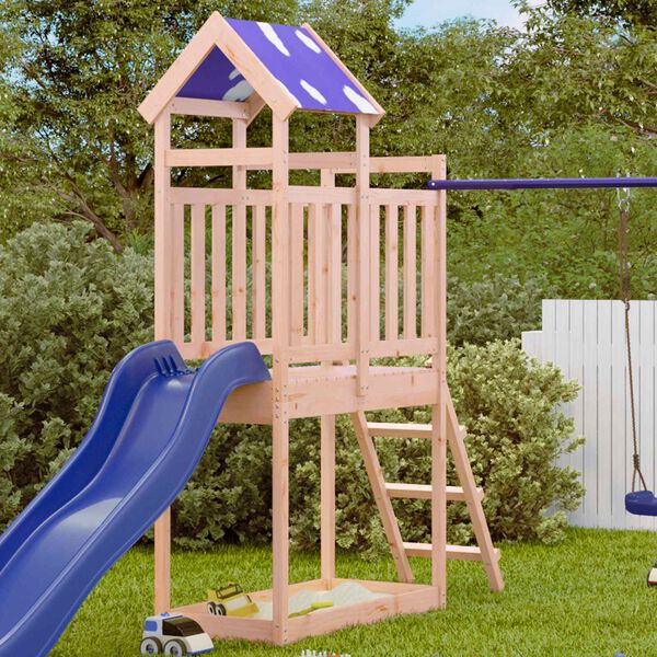 vidaXL Spielturm Braun 52,5 x 110,5 x 215 cm Massives Douglasienholz