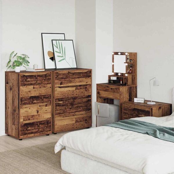 vidaXL Stauraumschr&auml;nke 2 pcs Altholz 60 x 48 x 105 cm Holzwerkstoff