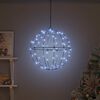 vidaXL Ball mit 120 LEDs Kaltwei&szlig; 40,5 x 40,5 x 42 cm Metall