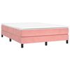 vidaXL Boxspringbettgestell Rosa 140x200 cm Samt