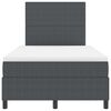 vidaXL LED Boxspringbett Dunkelgrau und Wei&szlig; 120 x 190 cm Cordstoff