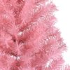 vidaXL K&uuml;nstlicher Halb-Weihnachtsbaum mit St&auml;nder Rosa 150 cm PVC
