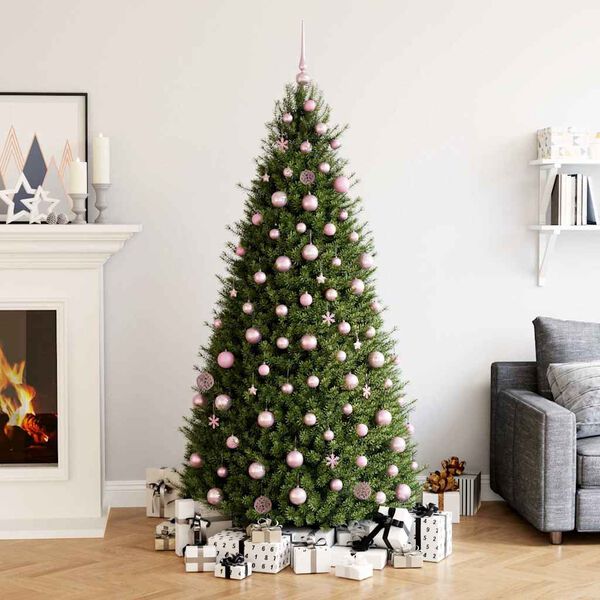 vidaXL 111-tlg. Weihnachtskugel-Set Rosa Polystyrol