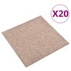 vidaXL Teppich 20 pcs Beige 50 x 50 cm 100% Polypropylen
