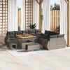vidaXL Garten-Sofa-Set 13 pcs Grau Poly-Rattan