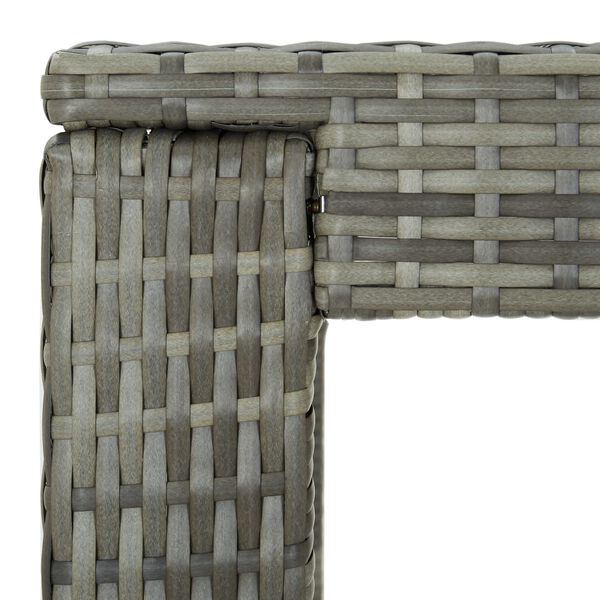 vidaXL Garten-Bartisch Grau 100x60,5x110,5 cm Poly Rattan