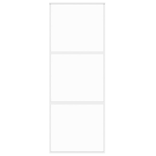 vidaXL Schiebet&uuml;r Wei&szlig; 76x205 cm Hartglas und Aluminium