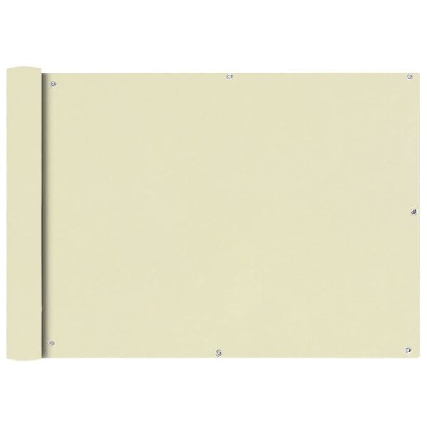vidaXL Balkonsichtschutz Oxfordgewebe 75x600 cm Creme