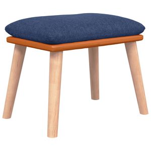 vidaXL Fu&szlig;hocker Blau 45x29,5x35 cm Stoff und Kunstleder