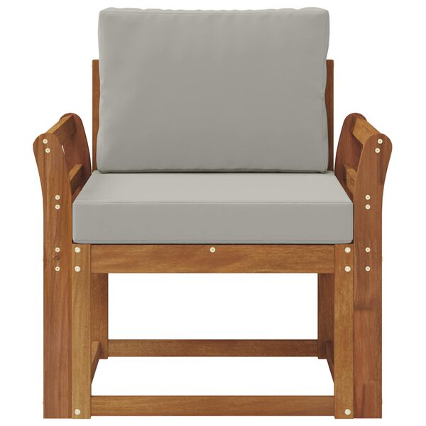 vidaXL Outdoor-Sofa Massives Akazienholz und Polyester