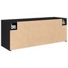 vidaXL Bad-Wandschrank Schwarz 80x25x30 cm Holzwerkstoff