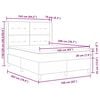 vidaXL Boxspringbett mit Kopfteil Dunkelgrau 160 x 200 cm Samt