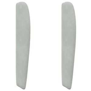 vidaXL Kopfteil Ohr Hellgrau 80 x 23 x 6 cm Samt