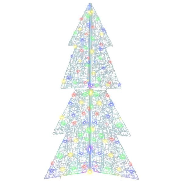vidaXL Weihnachtsbaum mit 160 LEDs Mehrfarbig 150 cm Acryl