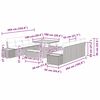 vidaXL Gartensofa-set mit Kissen mit Speicher 11 pcs Grau Poly Rattan