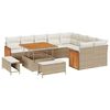 vidaXL Garten-Sofa-Set 12 pcs Beige und Creme 100 x 100 x 71 cm