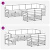 vidaXL Sofagarnituren 8 pcs Natur und Anthrazit Massivholz Akazie