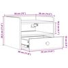 vidaXL Nachttisch 2 pcs Wei&szlig; 38 x 36 x 29,5 cm Massivholz Kiefer