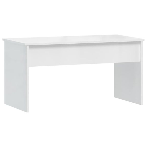 vidaXL Couchtisch Hochglanz-Weiß 102x50,5x52,5 cm Holzwerkstoff